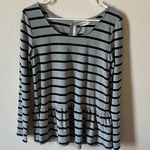 Altar’d State Striped Peplum Top